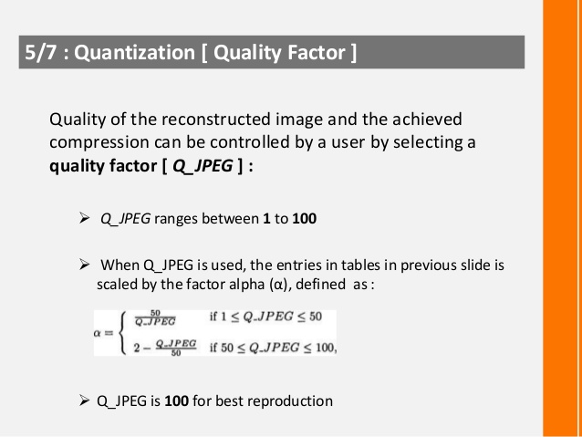 Quantization [Quality Factor]